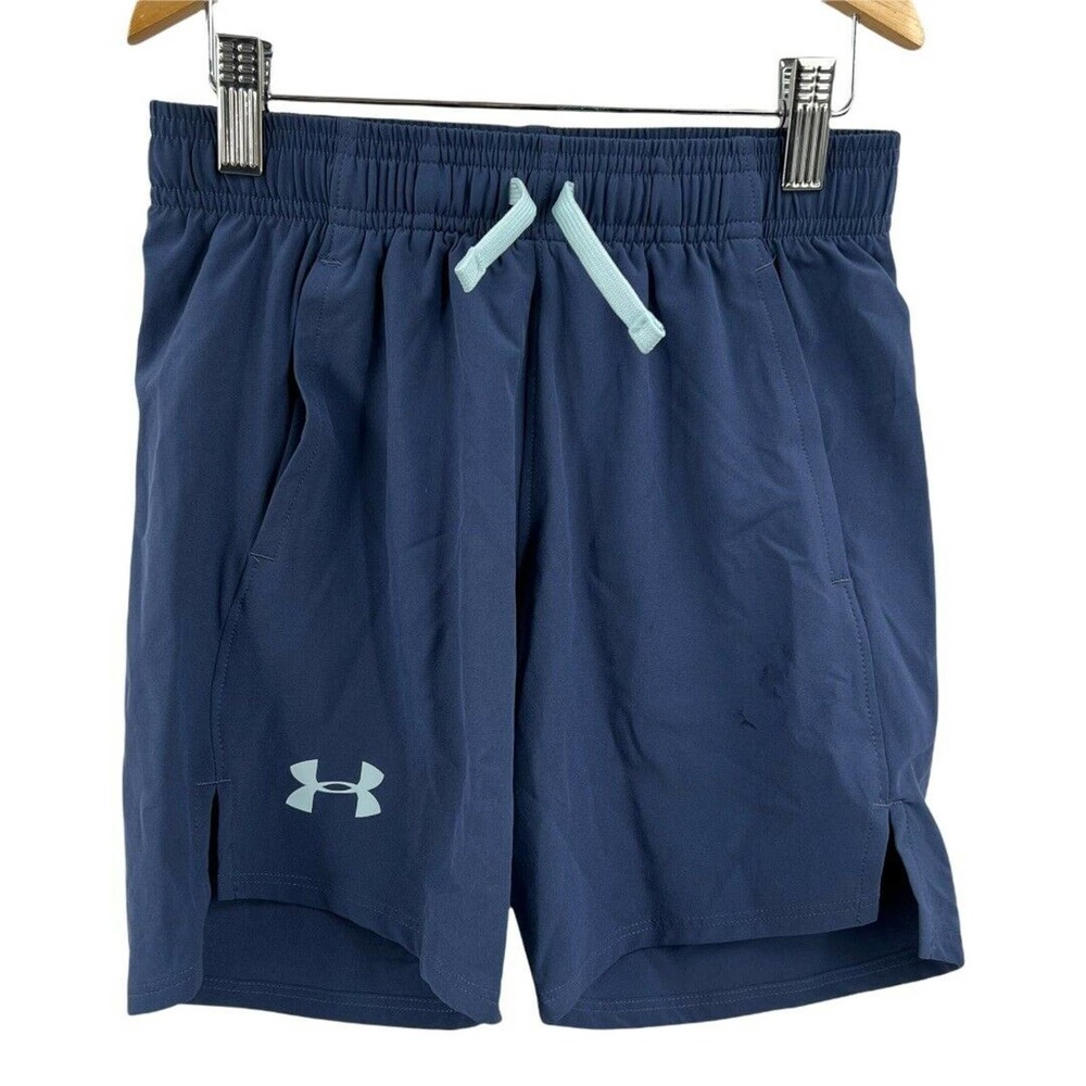 Under Armour Blue Nylon Drawstring‎ Heatgear Shorts Small